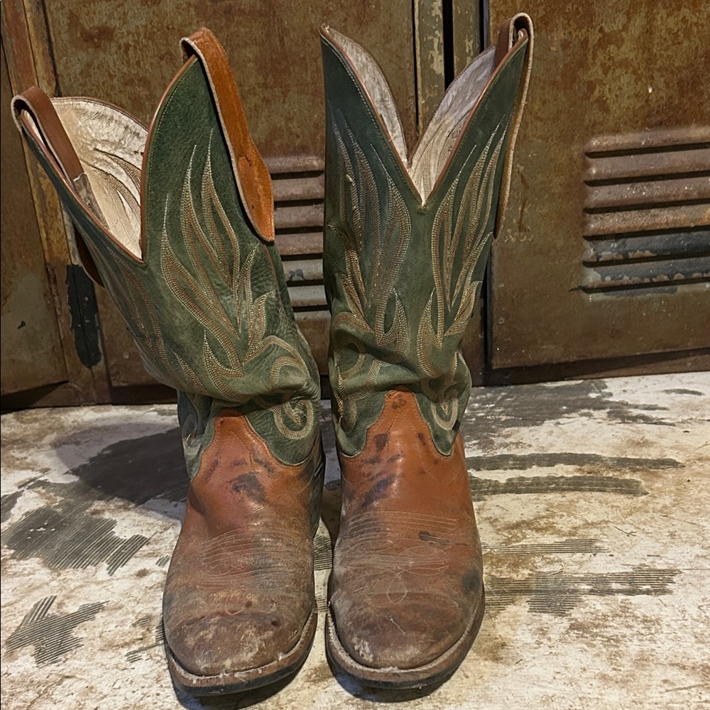Vintage Leather Cowboy Boots